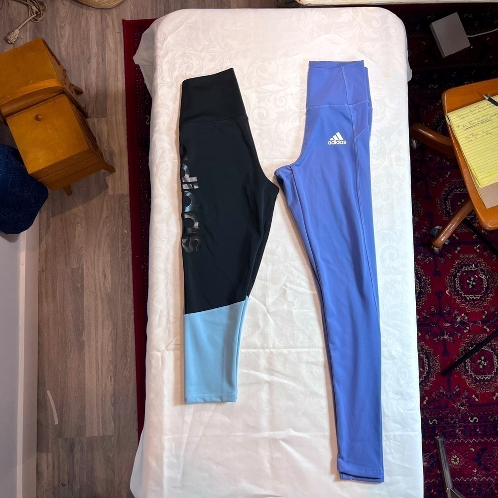 Adidas Feel Brilliant Designed to Move Leggings & Colour Block Capris Both XS
